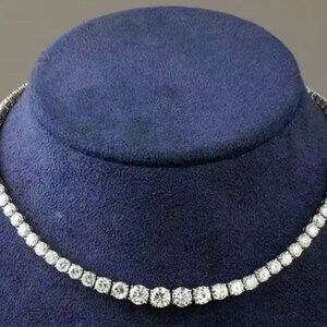 18kt Gradient Tennis Necklace